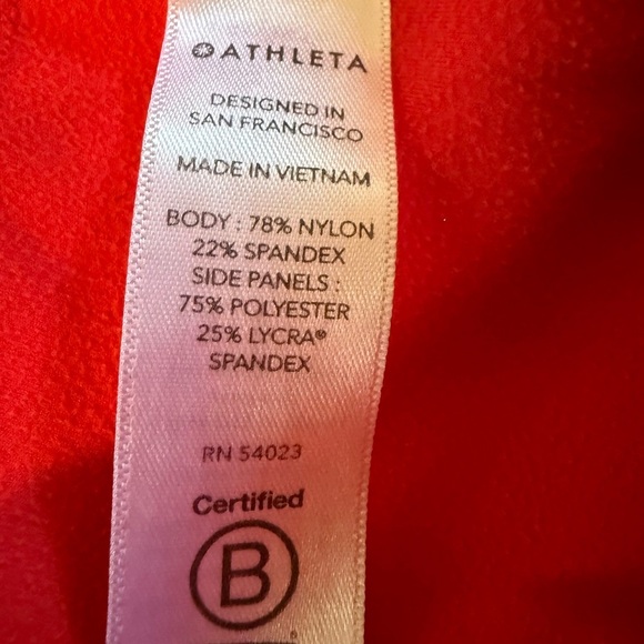Athleta Asymmetrical Colorblock Tight Leggings with Back Zippered Pocket Size S - Picture 7 of 8
